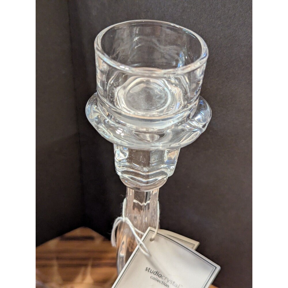 Studio Silversmiths Crystal Candlesticks ~ Candle Holders ~ 10" tall - Picture 8 of 14